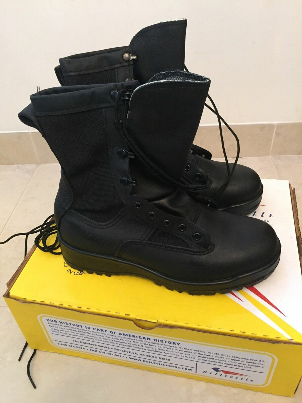 US Forces Style Belleville 700V Black USAF G-TEX Flight Combat Boots - NEW