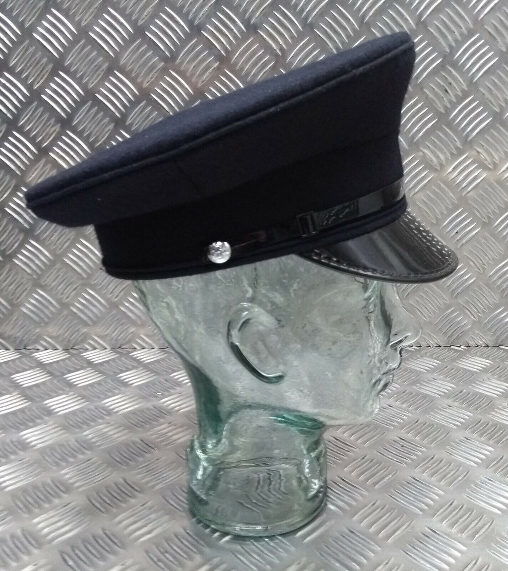Dress Hat with E II R Buttons & Chinstrap Navy Blue Parade Peak Cap