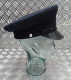 Dress Hat with E II R Buttons & Chinstrap Navy Blue Parade Peak Cap