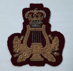 Lyre and Crown No1 and Ceremonial Dress British Army Hand Embroidered Arm Patch