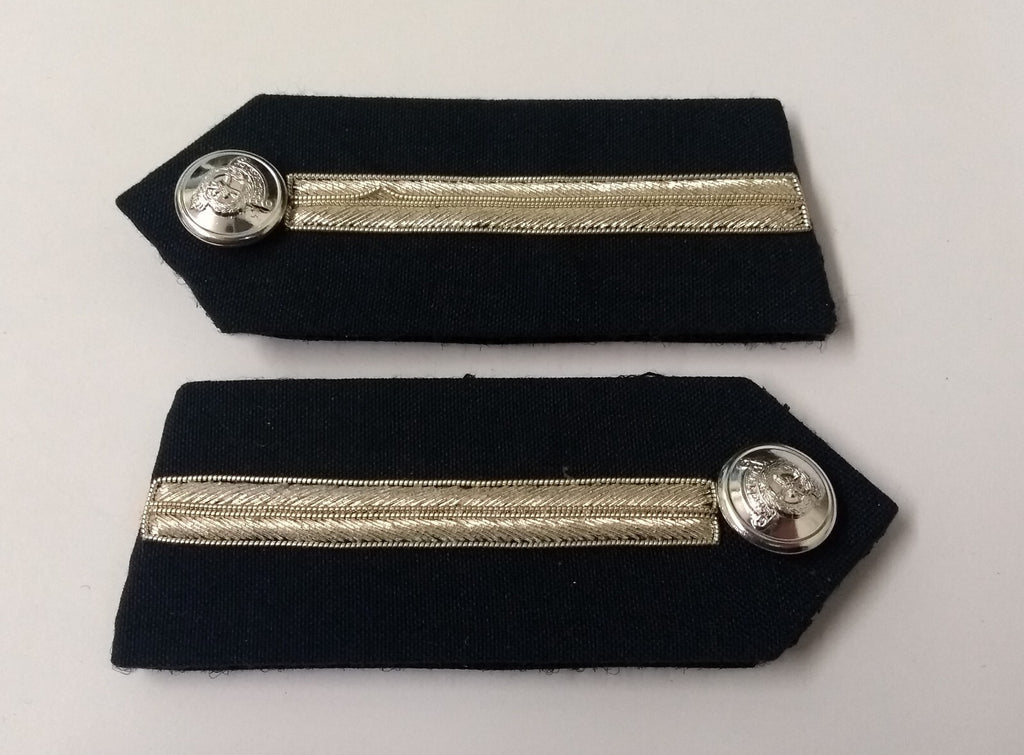 Oman Gorgets Collar Tabs With Silver Detail Chrome Officers Insignia Buttons