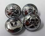 British Made Service Uniform Dress Silver Buttons X 6 NEW
