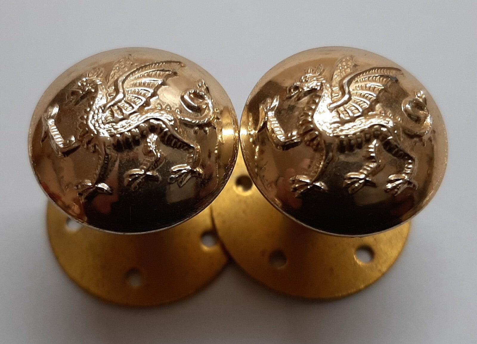 RRW Screw Post Buttons British Royal Regiment of Wales Insignia 30L No1/2 Dress
