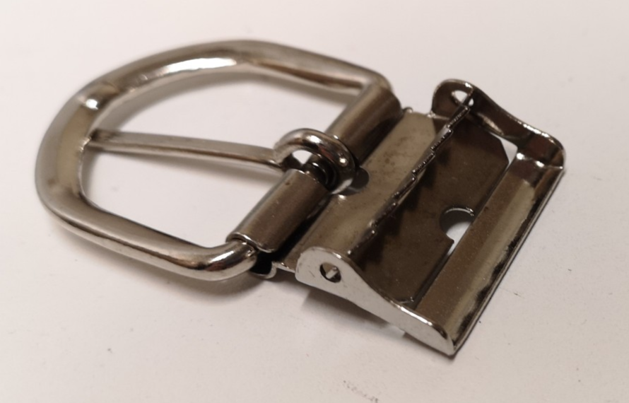 Chrome Colour Belt Buckles Single Prong Strap Slider Toothed