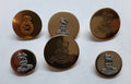 British Army Buttons Assorted Regimental Insignia Six Buttons