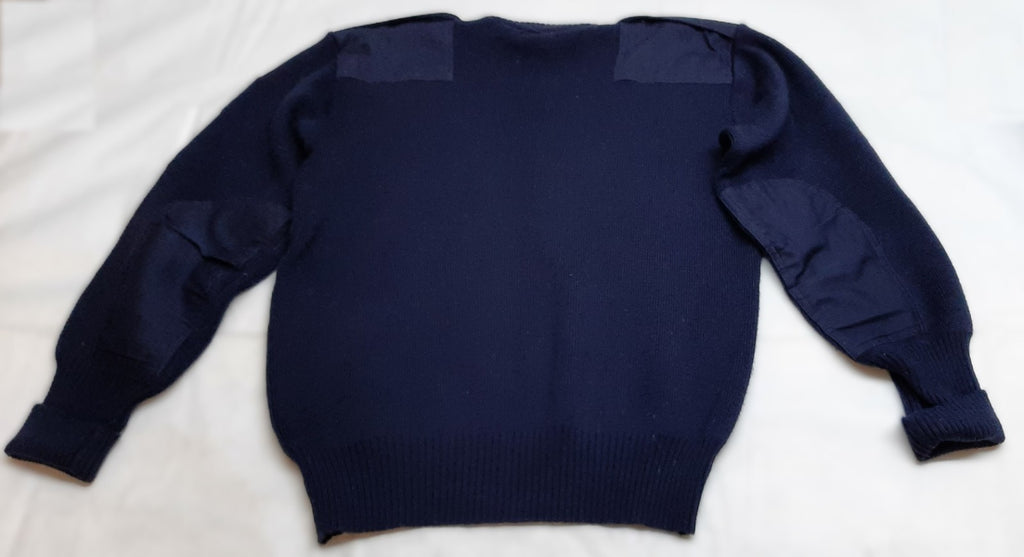 Naval Utility Jumper British Forces Ribbed Navy Blue Pullover No Insignia XL