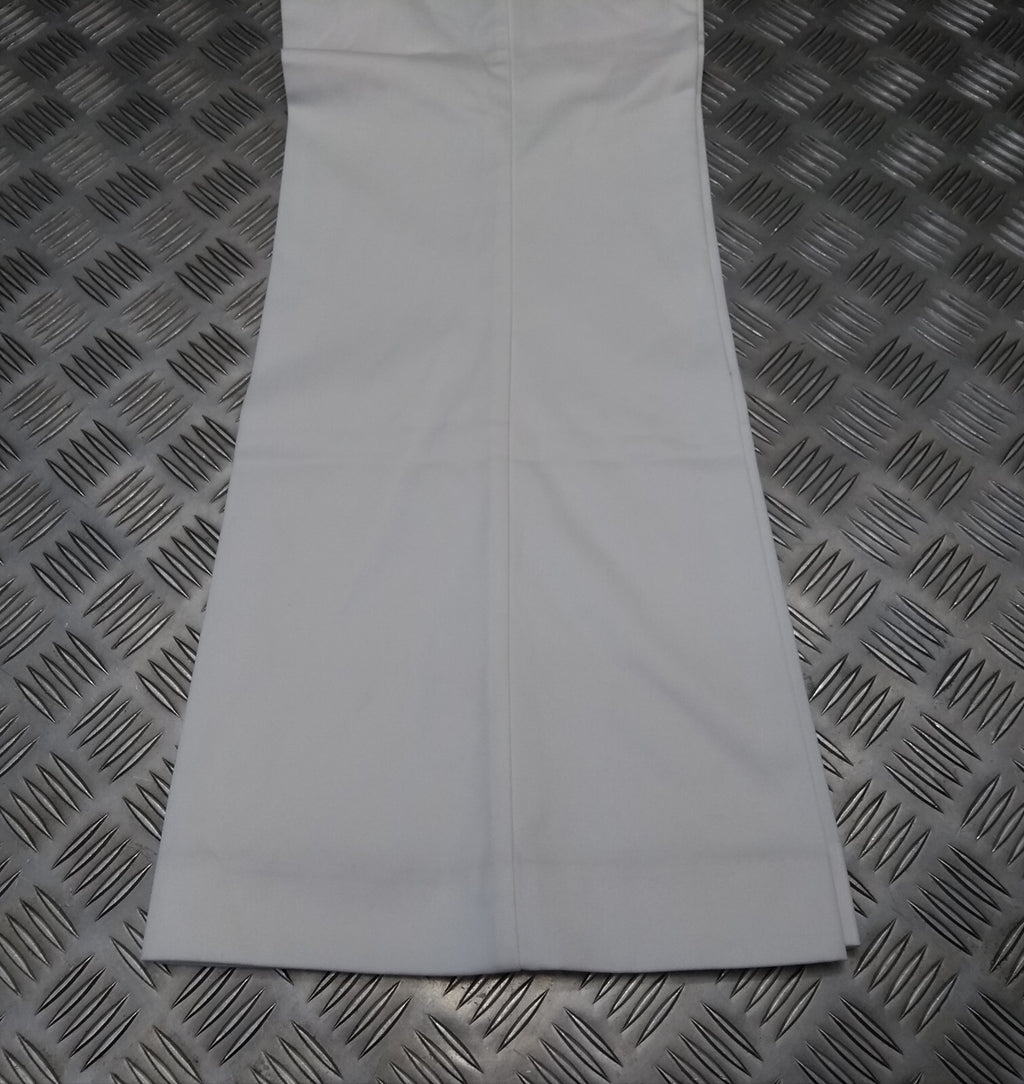 Royal Navy Trousers Class II C2 White Uniform Bell Bottomed Flares RN Waist 96cm