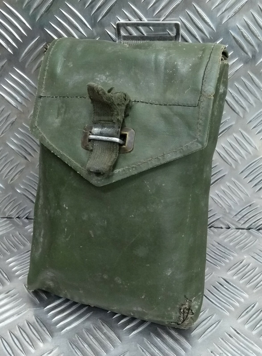 Genuine Vintage Swedish Green Vinyl PVC Side Utility Ammo Pouch MATT2