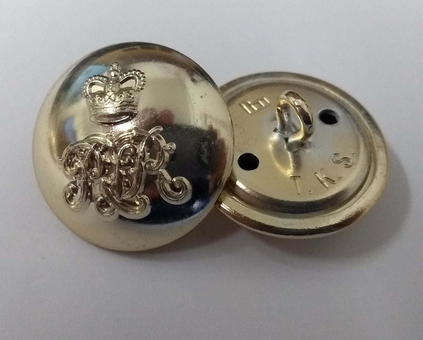 Genuine British Army The Royal Tank Regiment RTR No1 No2 Dress Buttons 40L x25