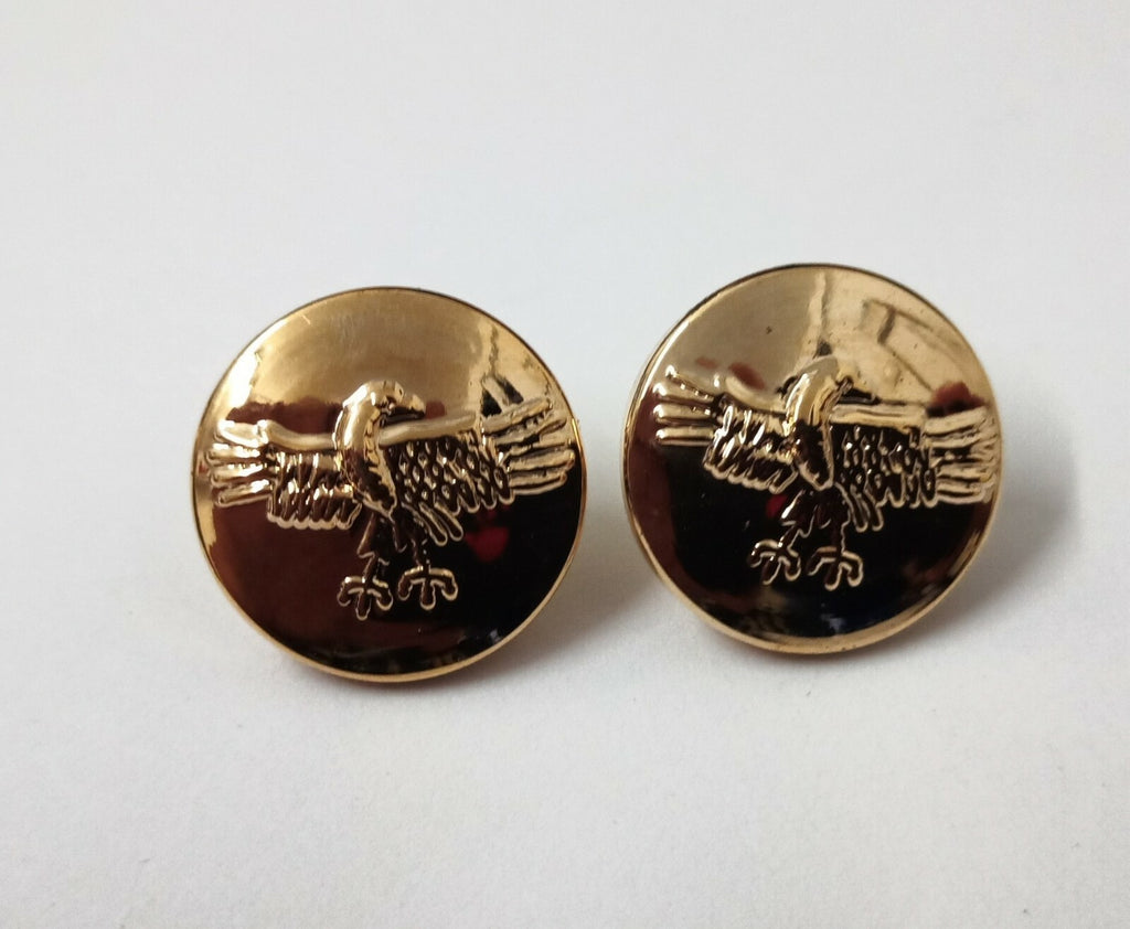 Genuine Issue Spread Wing Eagle Insignia Ring Back Buttons X4 V0403