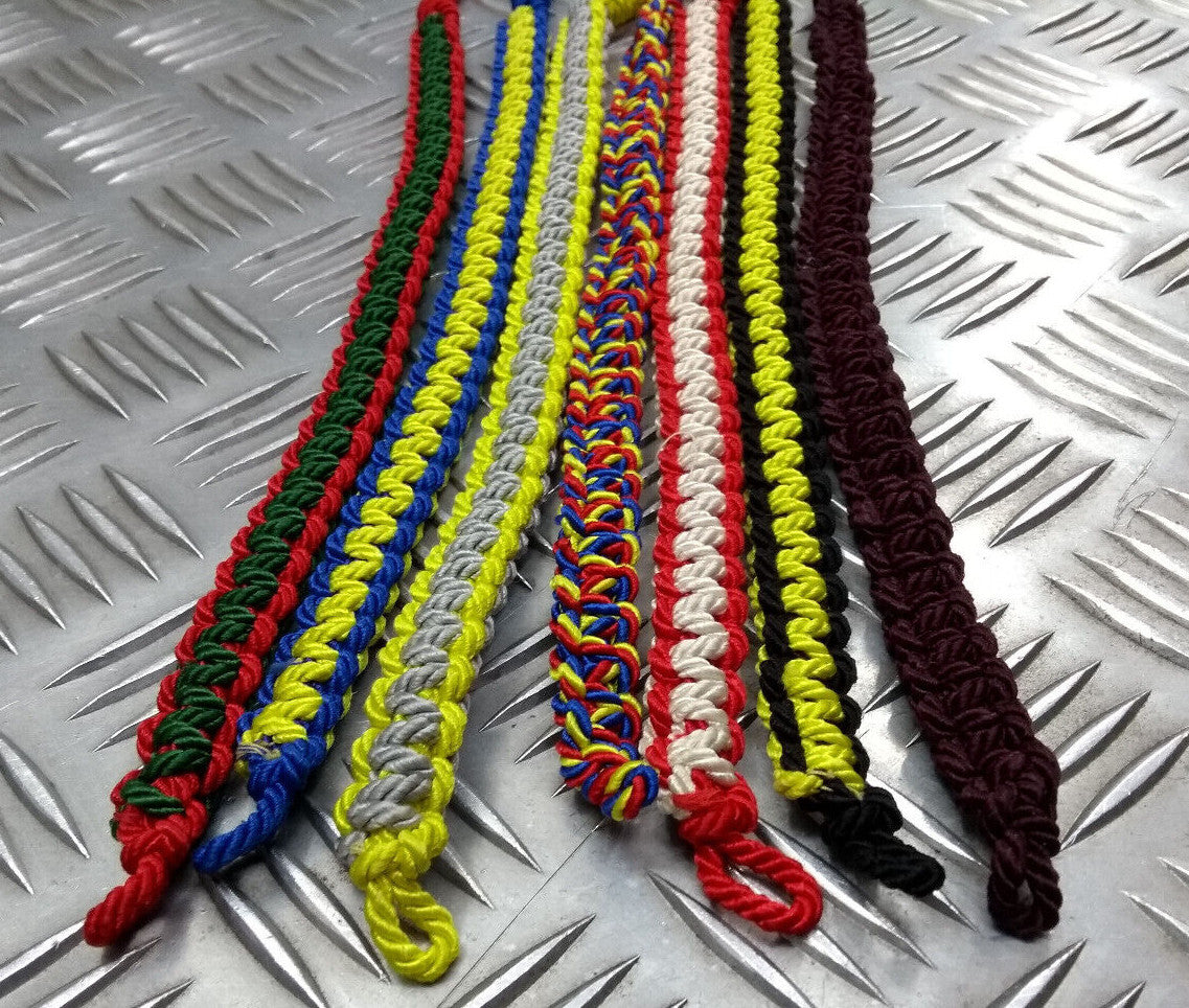 British Army Regiments 3 ply Macramé Cord Ceremonial Lanyards, Rare Set of 7