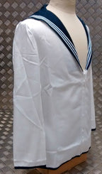 RN Middy Jumper Class 2 C II White British Sailors Uniform Top All Sizes - NEW