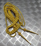 Bahrain Ceremonial Aiguillette Officers Lanyard Metallic Gold Insignia Tip Ends