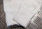 White Waffle Gloves Liners Issue UK Made Size Medium / Large NEW