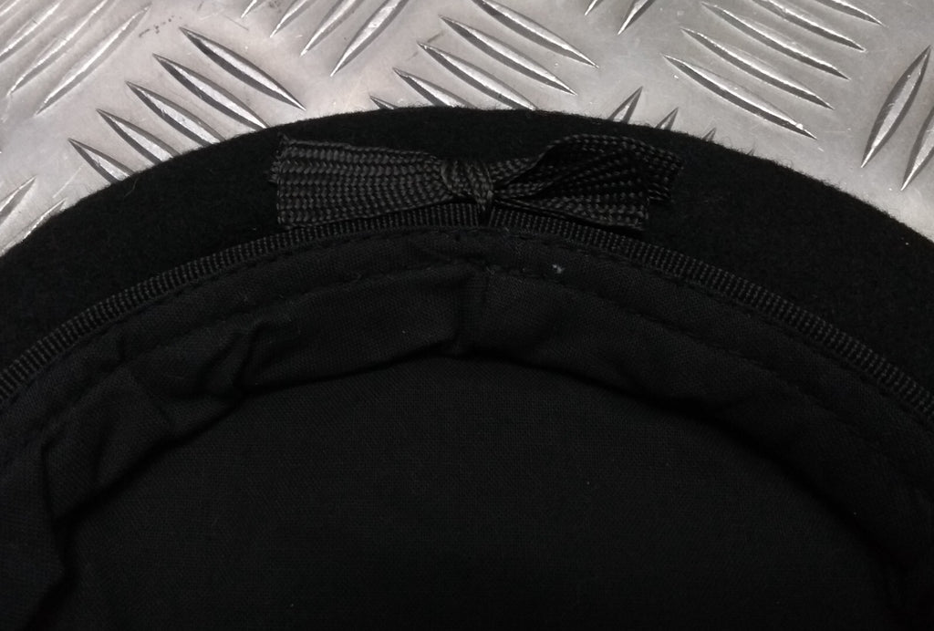 Abu Dhabi Beret Black Hobson of England Lined Wool Uniform Cap New Old Stock