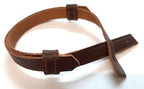 No2 Army Chinstrap Brown Leather Officers Khaki Hat Chin Strap NEW x2
