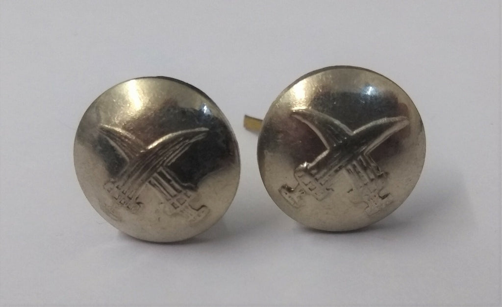 Genuine British Made Bahrain Obsolete Insignia Nickel Prong Buttons X4 ASBT235