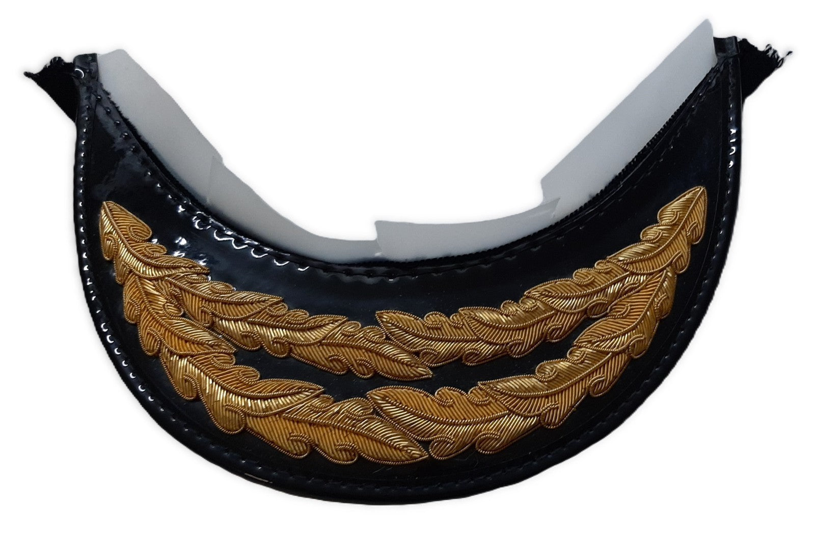 General Officer Peak British Oak Leaf Gold Wire Sprig Dress Hat Visor