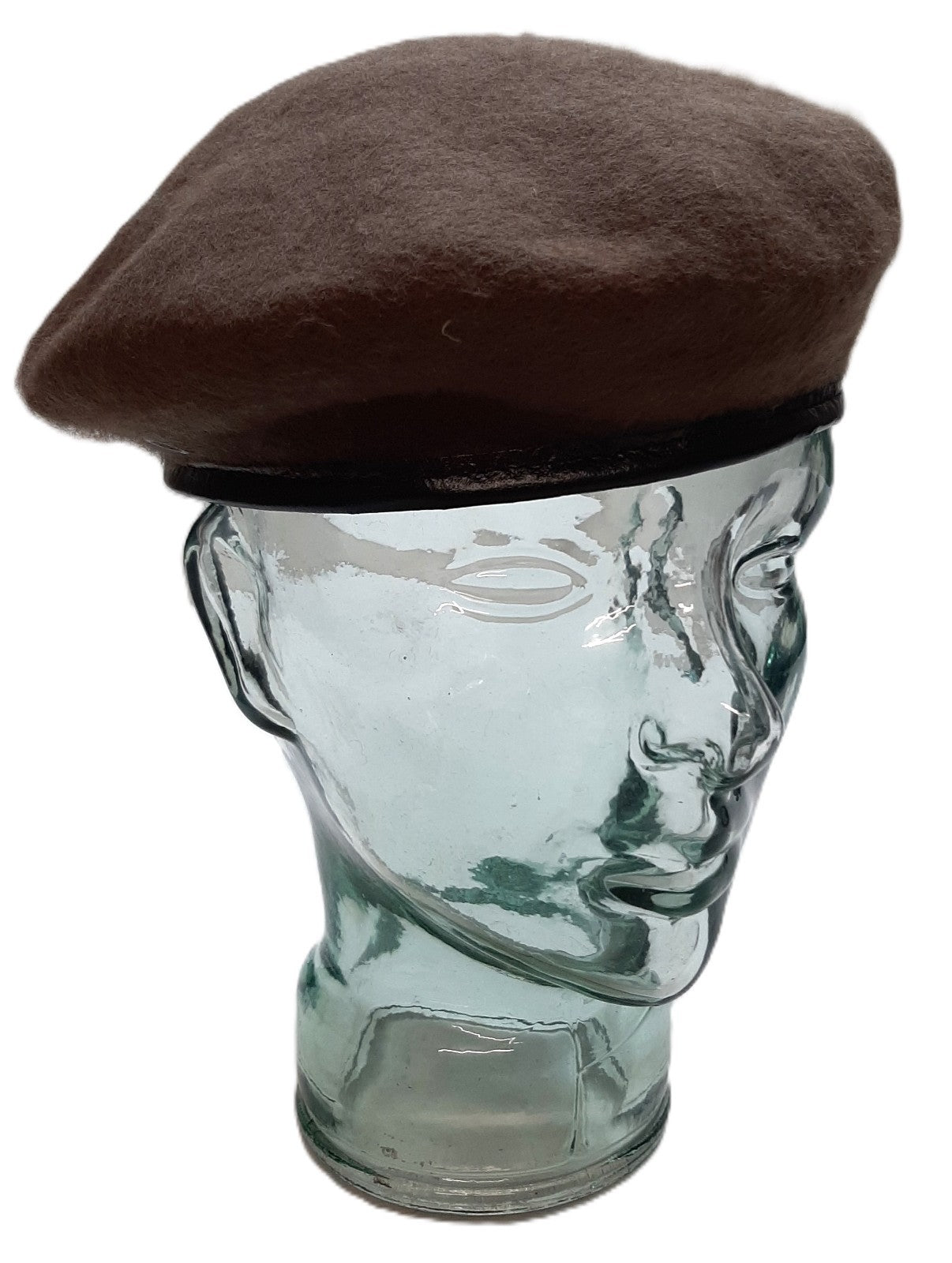 Army Military Style Khaki / Brown Wool Beret Size 7 Small - NEW