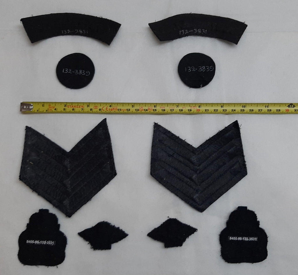 Central Band Badges for Dress Jacket Includes 3 Bar Chevrons Shoulder Mudguards