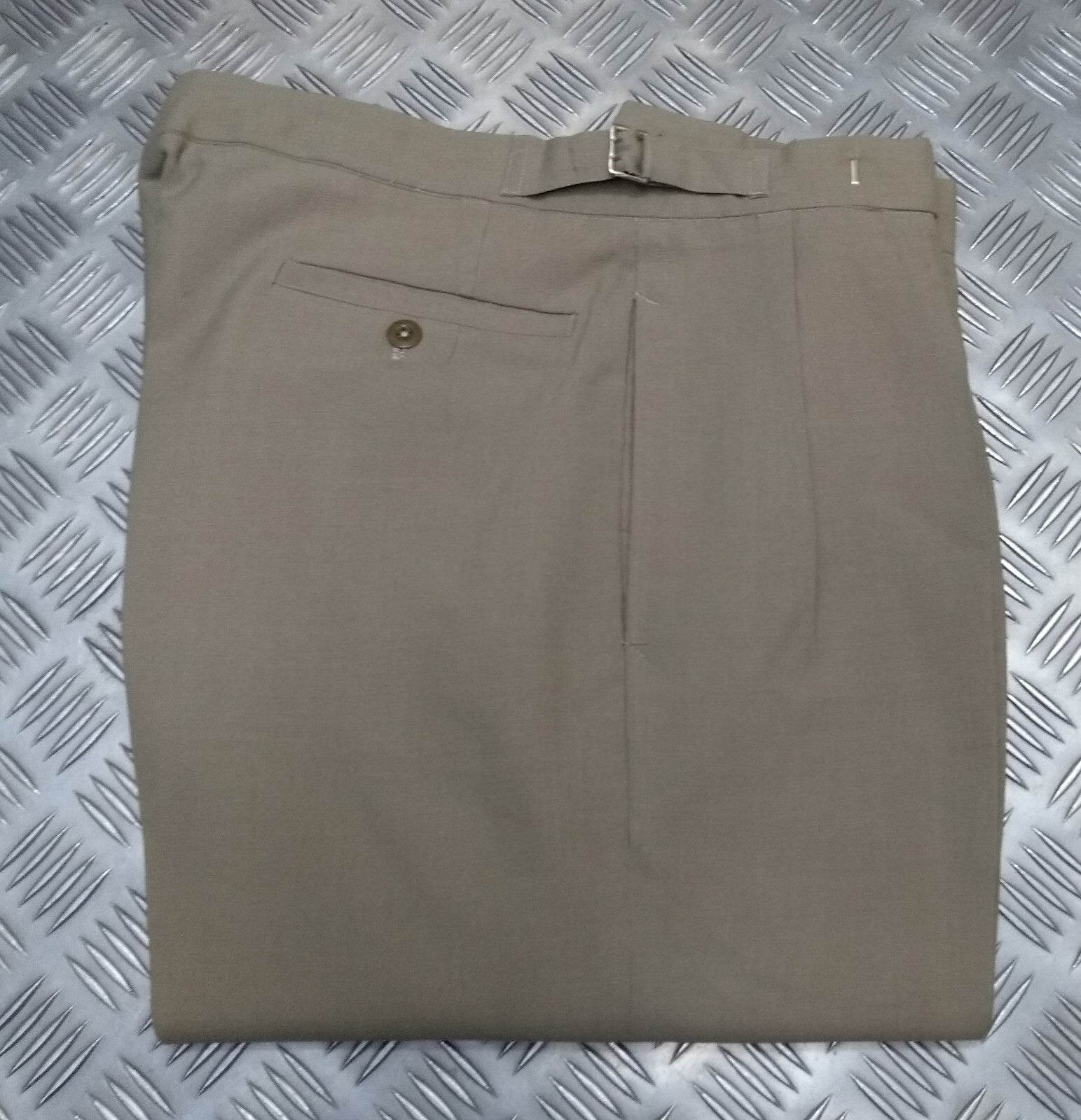 Vintage Fawn Trousers British Old Pattern Lightweight Dress Trousers