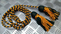 Pipers & Bugle Cord For Ceremonial Parade Dress 2 Tone Gold & Green With Tassels
