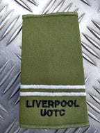 Liverpool University Officers' Training Corps UOTC Rank Slide Epaulette - NEW