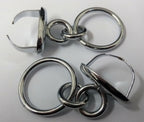 1" Chrome Cross Belt Pouch Double Ring Almond End STD47