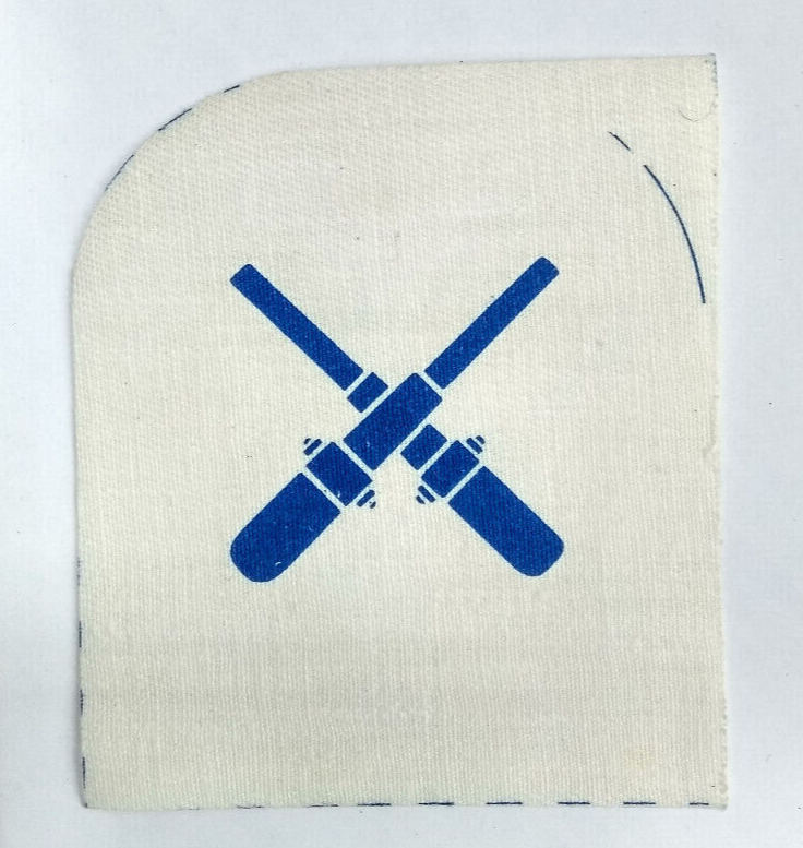 Royal Navy Gunnery Blue & White Printed Qualification Patch