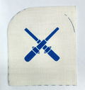 Royal Navy Gunnery Blue & White Printed Qualification Patch