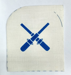 Royal Navy Gunnery Blue & White Printed Qualification Patch