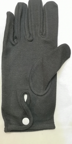 Black 3 Dart Cotton Parade Ceremonial Gloves Size Large