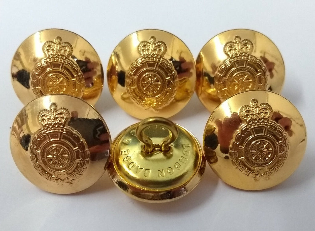 Genuine Vintage British LAS London Ambulance Service Dress Cap Buttons 16.5mm