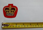 Warrant Officer Crown No1 WO 2 Scarlet British Army Hand Embroidered Arm Patch