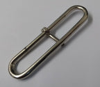 Nickel Plated Parade Belt Prong Slider Adjuster 2 5/8"