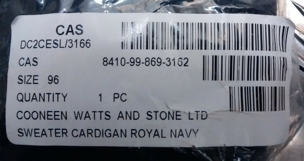 WRAF Army Royal Navy Cardigan 80% Wool Genuine Issue All Sizes - NEW