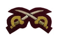 Mess Kit Badge PtI Cross Swords Para Maroon British Hand Embroidered Patch