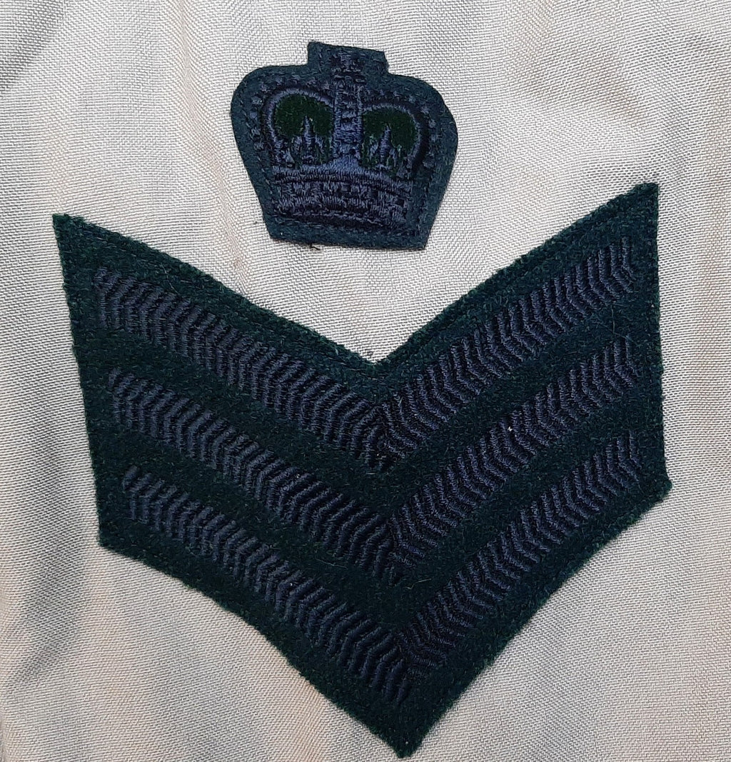 British Army Jacket No6 Gurkha Style Fully Buttoned Braided Crown Badge 3 Bar Chevron 176/96