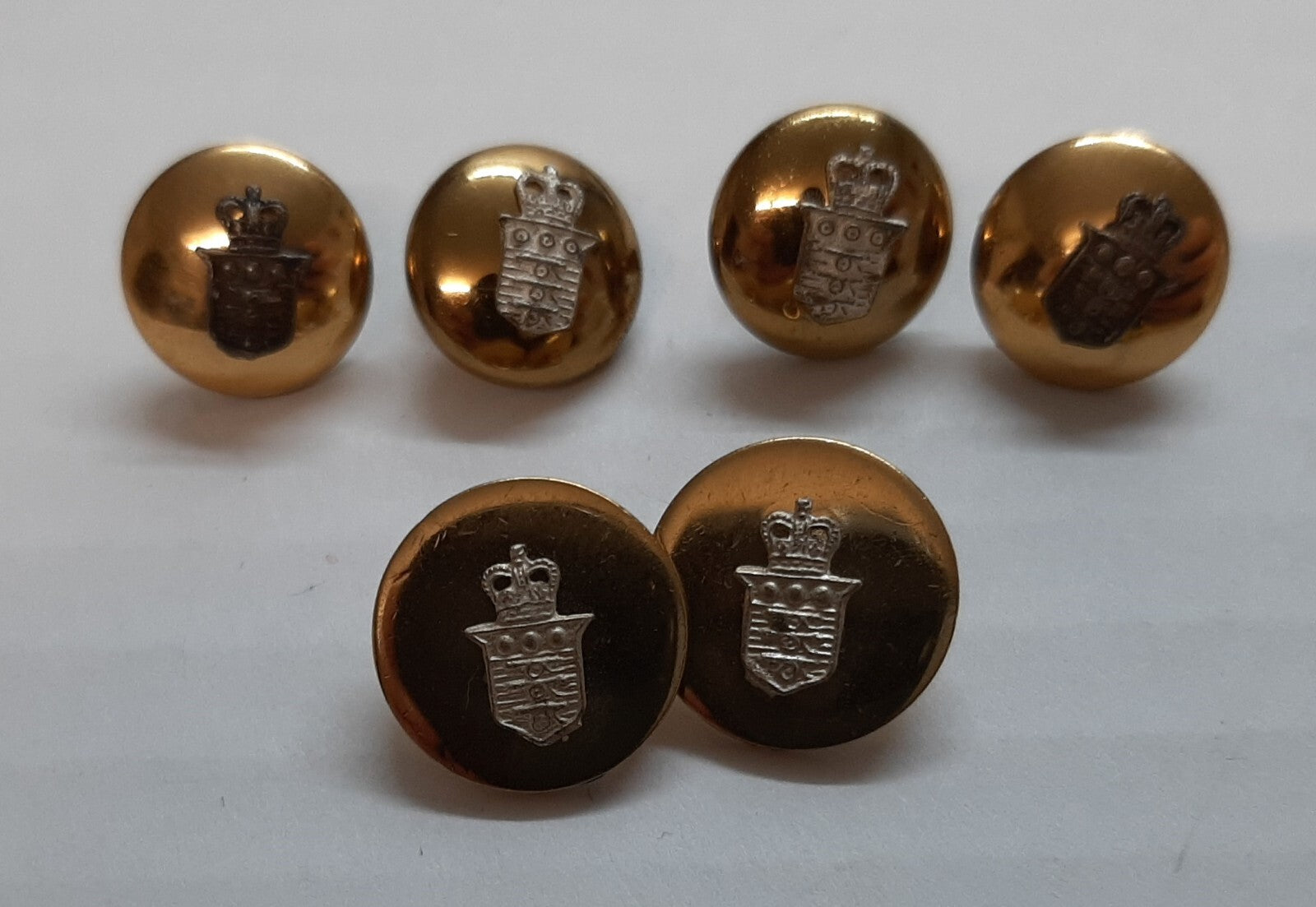 RAOC Army Buttons British Royal Ordnance Corps Assorted Small Size x 6