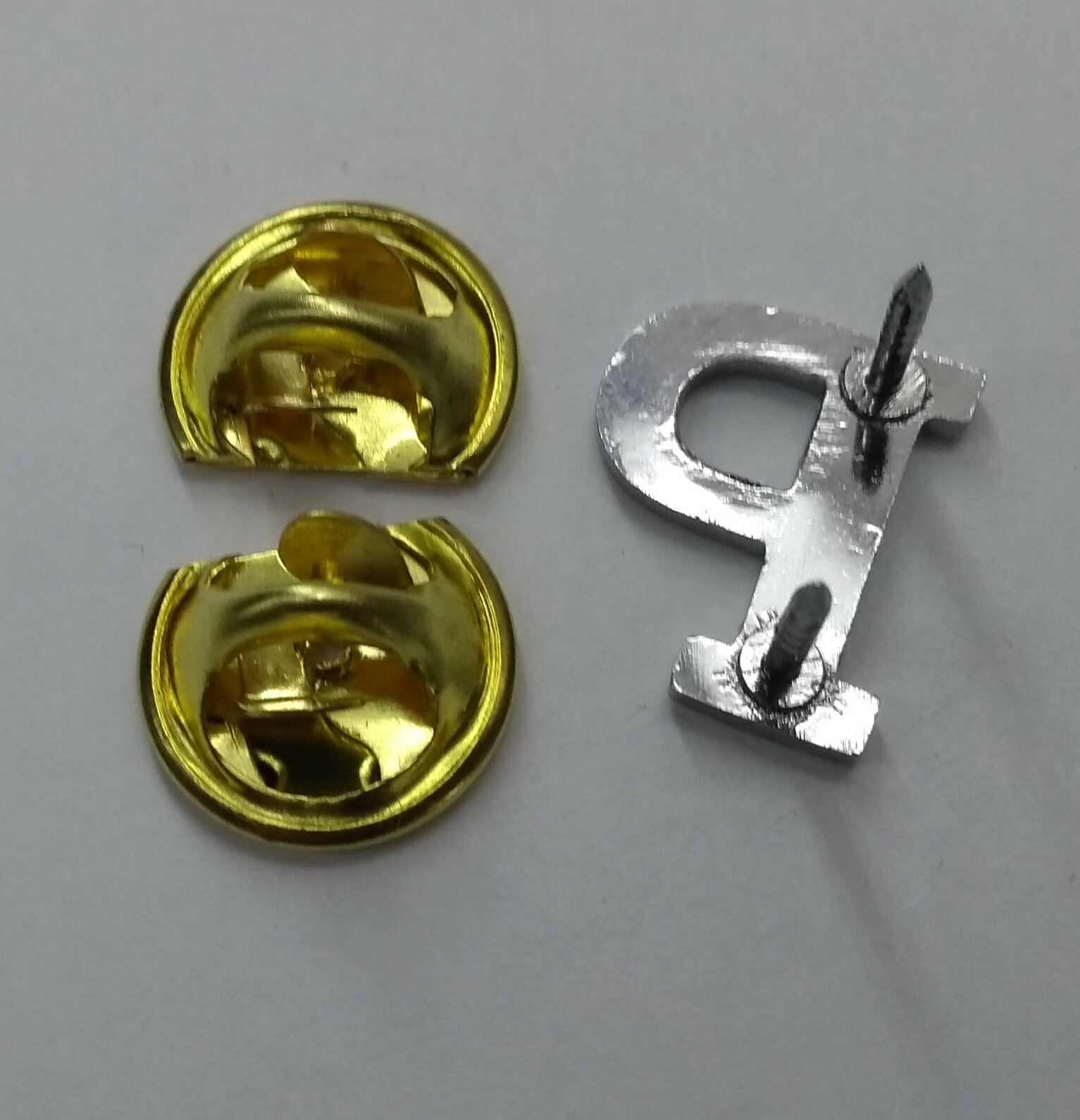 British Made Issue Snap Pin ½" Chrome Shoulder or Collar Letters A-Z