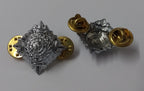 Chrome Pips 3/4" Silver Officer Rank Bath Stars Snap Pin Old Pattern X2