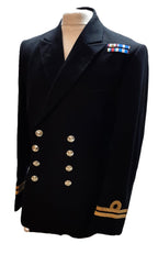 RN Jacket British Naval Ofc LT Com Vintage 1980s Bernard 8 Button