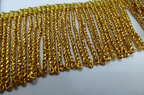 Gold Mylar Thread Fringe 45mm Drop / Epaulette Fringe
