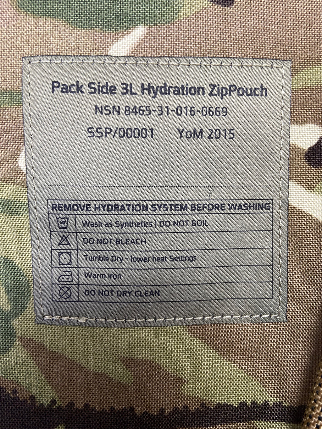 MTP Hydration Pouch IDF For Beregn Zip Pouch With 3L Bladder Genuine Issue - NEW