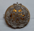 RAF Royal Air Force Badge Beret for Headwear with Queens Crown & Backing Plate Used