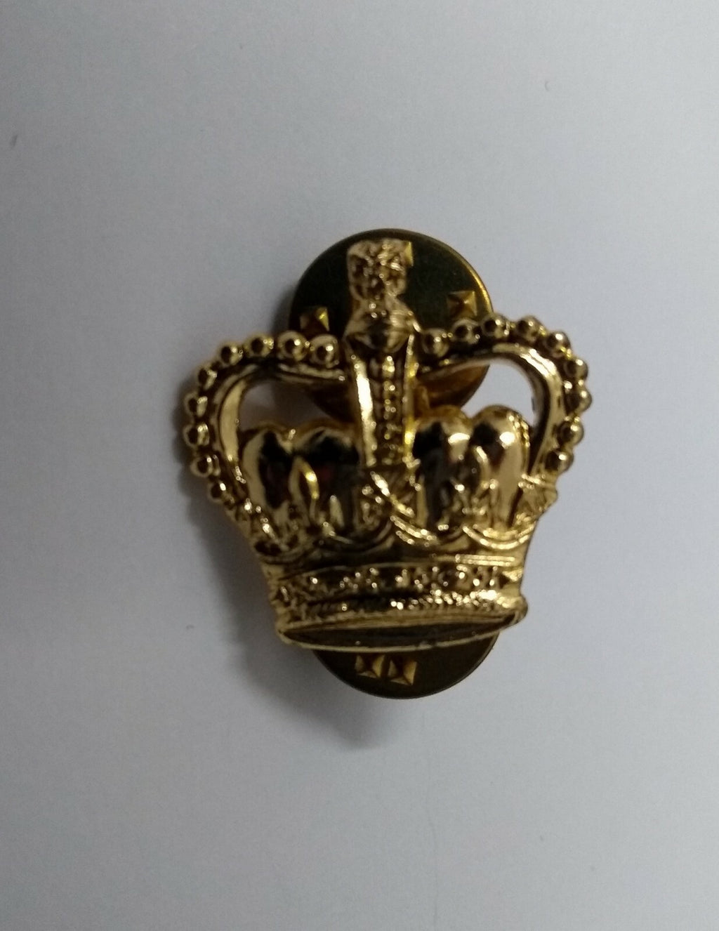 Genuine British Army Issue ⅝" Small Gold Coloured Crowns 1 Pair Snap Pin JK04X