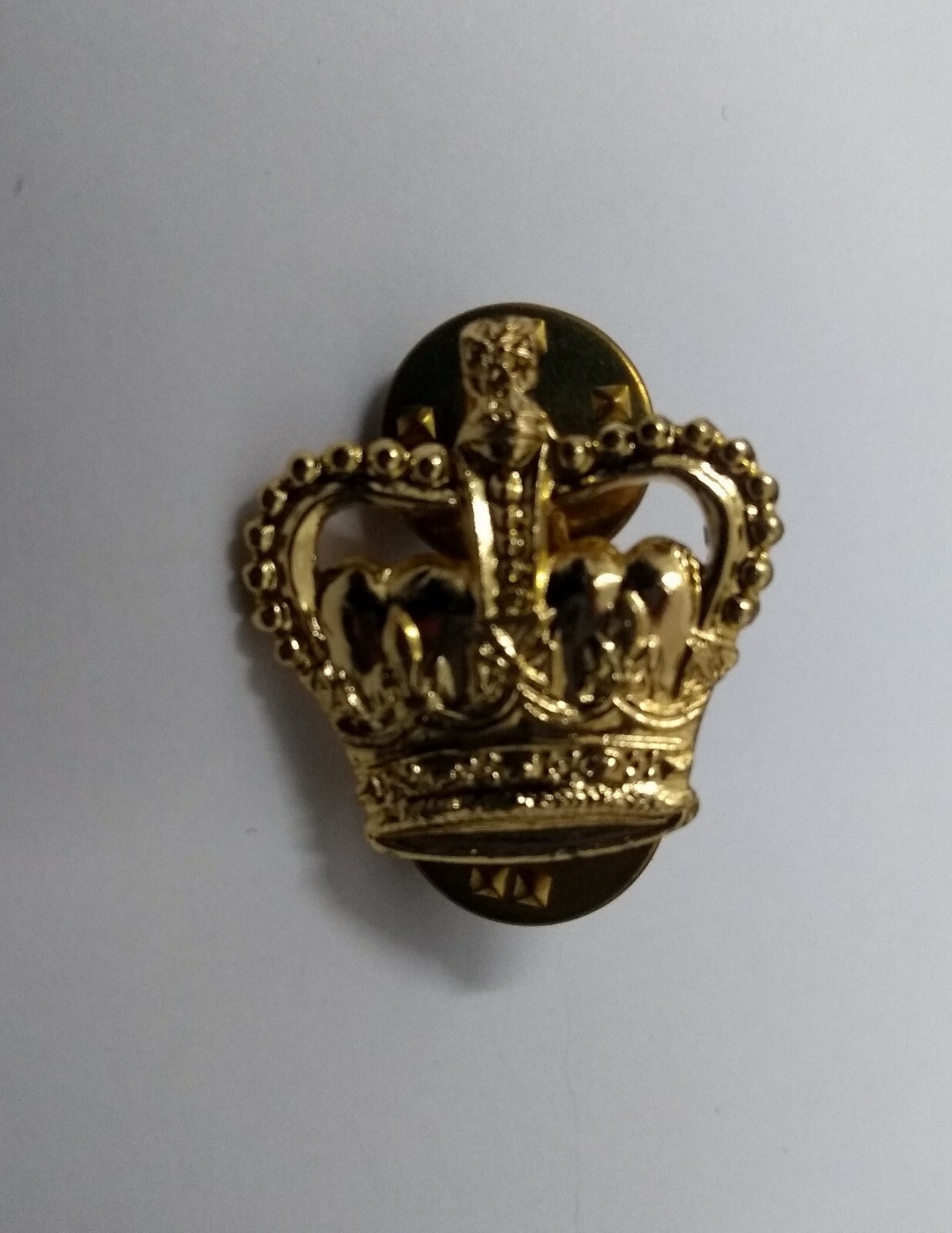 Genuine British Army Issue ⅝" Small Gold Coloured Crowns 1 Pair Snap Pin JK04X