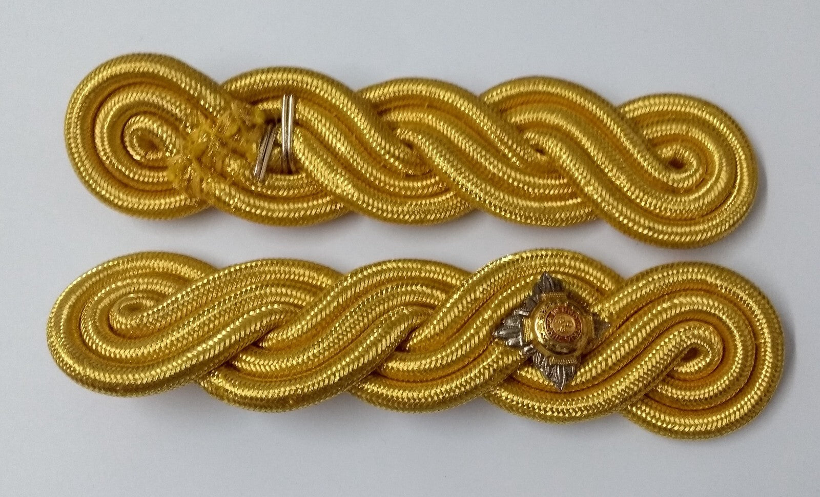 2nd Lieutenant Shoulder Cords Ceremonial Wire Cord Shoulder Epaulettes Rank Pips