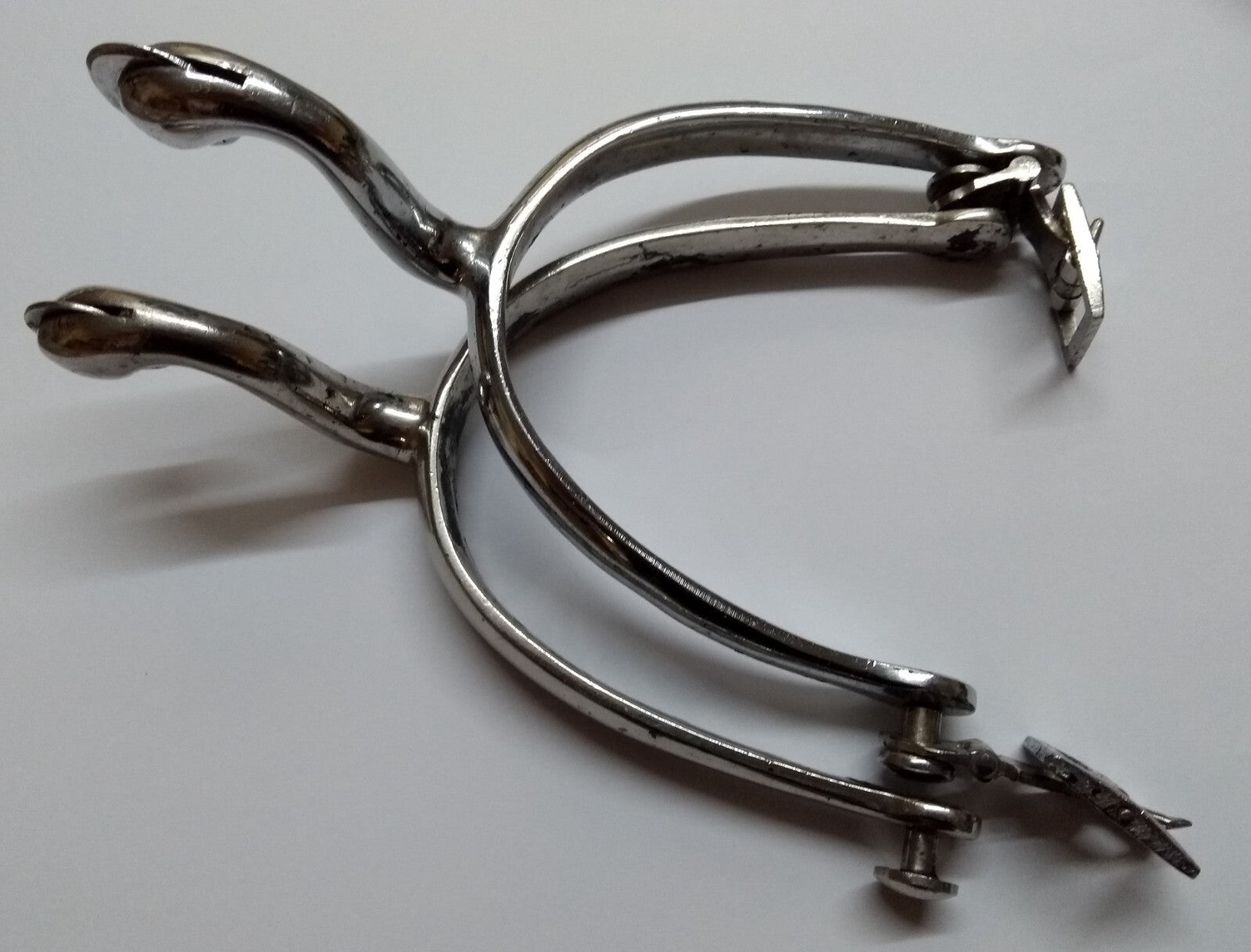 HCav Uniform Spurs Chrome Household Cavalry & RHA British Army Spec Swan Neck