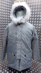 US N3B Military Style ECW Snorkel Parka Grey NEW